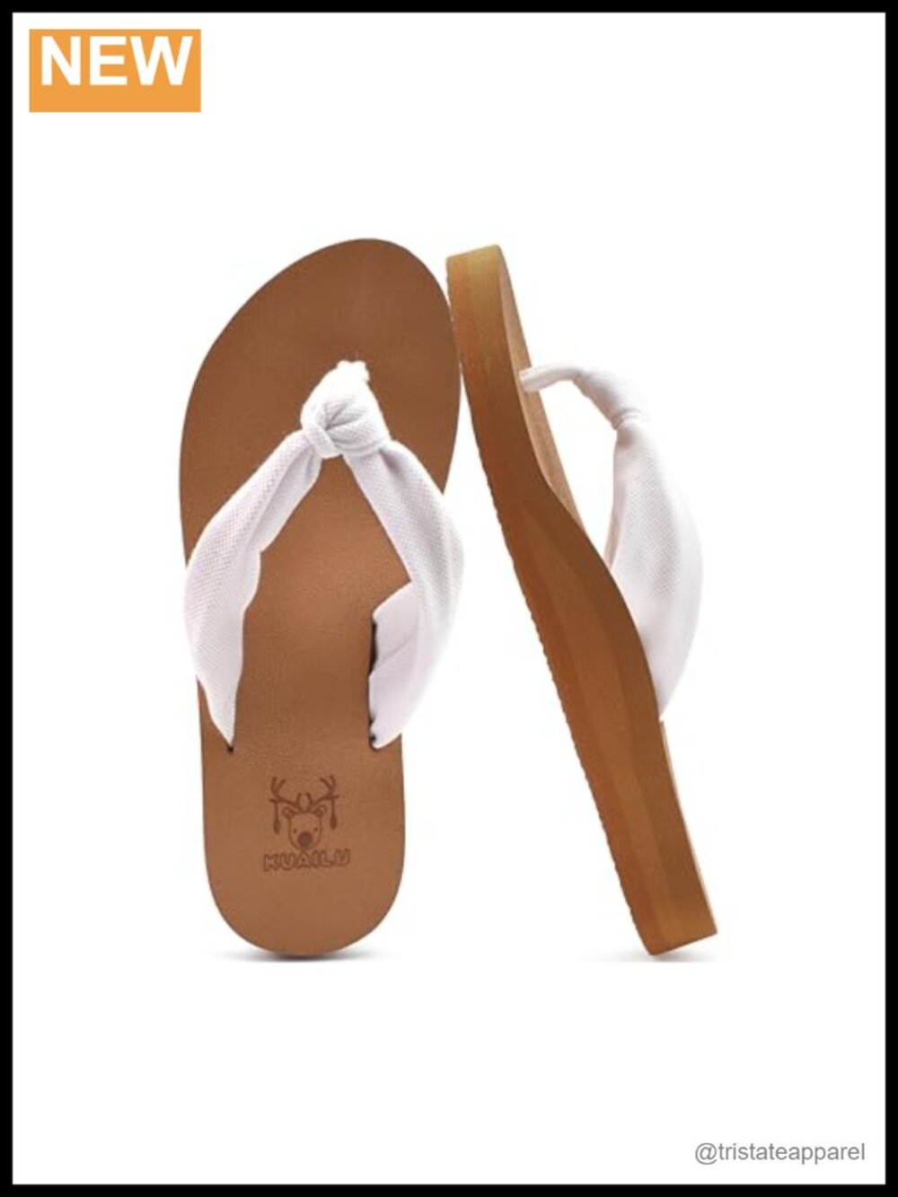 Women's Arch Support Flip Flops with Cushioned Yoga Mat Footbed, Non-Slip Thong